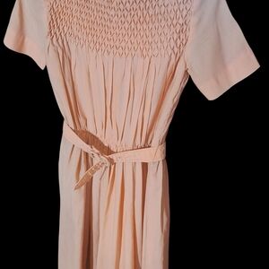 Handmade Vintage Rockabilly 50/60s Day Dress sz S Cottage core Granny Core